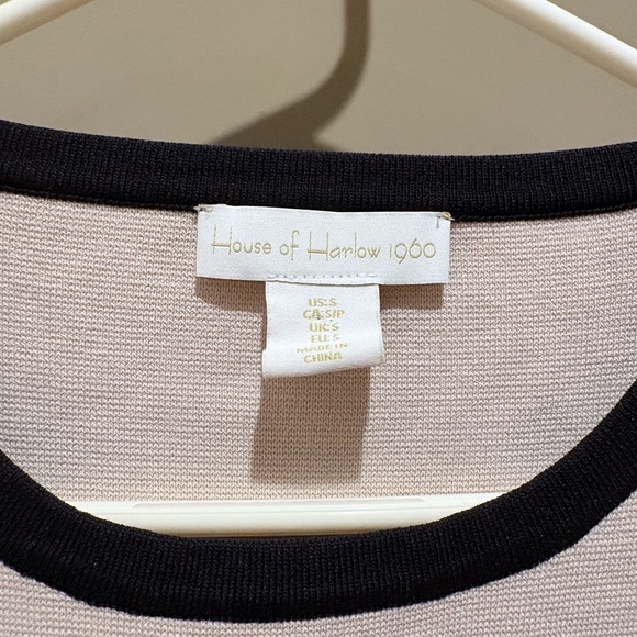 House of Harlow 1960 Cream & Black Crop Top - Picture 3 of 5